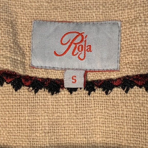 Roja Linen Jacket with Embroidery, Studs, Tassel and Fringe - Picture 6 of 7